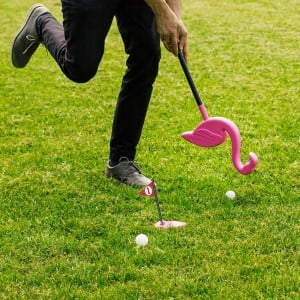 Spela spel i trädgården - Flamingo Golf